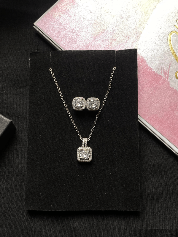 Zirconia Jewellery Set Without Ring Stainless steel